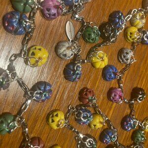 Handmade Mini Pumpkin Long Necklace